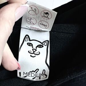 Ripndip Black Hoodie with Cat Tag